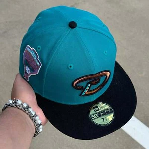 NEW 1/2 Teal Arizona Diamondbacks 1998 Inaugural Hatclub 59fifty New Era Fitted - Picture 1 of 6