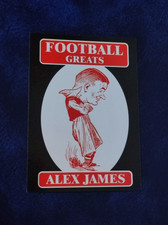 ALEX JAMES TRADING CARD. THE BEAUTIFUL GAME LIMITED. ARSENAL. FOOTBALL GREATS