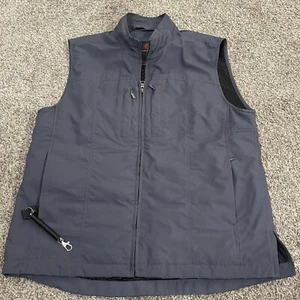 ScotteVest Mens Sz Large Vest Gray SeV Outdoor Travel Utility Tec Zip Pockets - Picture 1 of 5