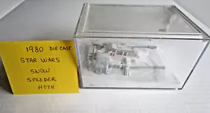 Star Wars Snow Speeder Die Cast Fahrzeug Vintage 1980 Kenner innen Kunststoffkoffer - Bild 1 von 8