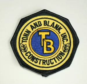 Vintage Tonn And Black Indiana Construction Company Patch Neu NOS 1980er - Bild 1 von 2