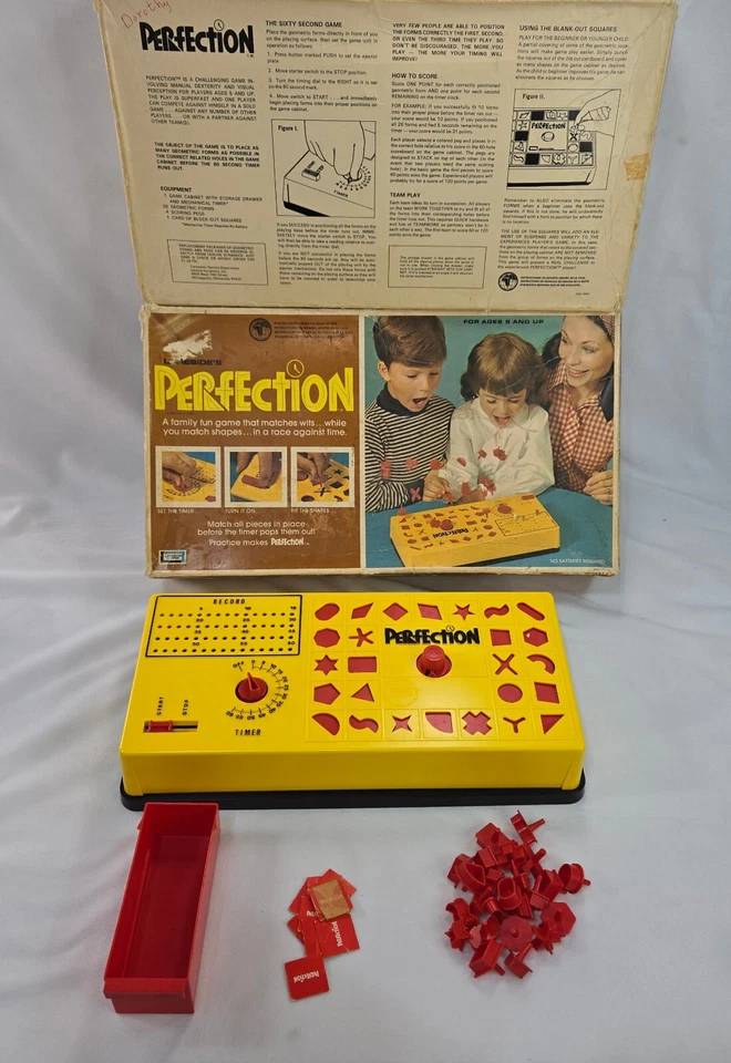 Juego de mesa Perfection Vintage 1973 Lakeside eléctrico falta 1 pieza funciona Foto 1 de 4