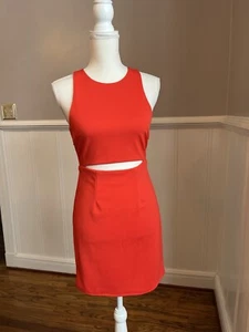 Mini Vestido Lulu’s Naranja Talla M Corte Corto Bodycon - Imagen 1 de 3