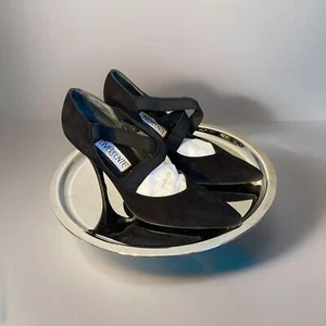 "Bombas de gamuza negras Divertente para mujer de 3,5"" talla 8 vintage" - Imagen 1 de 7