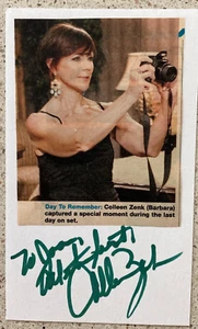 Colleen Zenk Signed /Inscribed Index Card 3X5 Barbara Ryan On As the World Turns - Bild 1 von 1