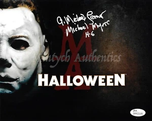 FOTO FIRMATA MICHAEL LERNER HALLOWEEN AUTO 8x10! JSA COA MICHAEL MYERS H6 HORROR - Foto 1 di 1