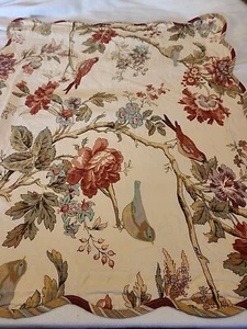 Waverly Charleston Chirp Bird Floral Quilted Pillow Shams 2 Standard Farmhouse - Picture 1 of 14
