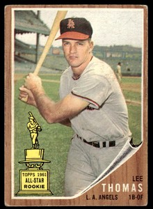 1962 Topps #154a Lee Thomas   Baseball Los Angeles Angels