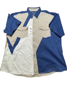 Wrangler Western Geometric Color Block Pearl Snap Shirt Country Mens XXL NWT - Picture 1 of 9