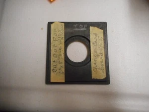 Vintage Large Format Lens Cut Out 1.25" ID+3.5" x 3.5" Wood Lens Board R.R. Wide - Picture 1 of 3