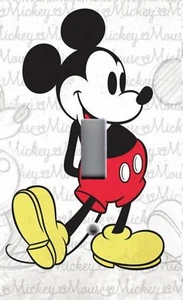 CUBIERTA DE SALIDA DE PLACA CON INTERRUPTOR DE LUZ DISNEY RETRO VINTAGE CLÁSICA HAPPY MICKEY MOUSE - Imagen 1 de 27