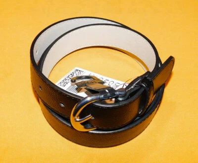 CINTO MASCULINO H & M PRETO POLIÉSTER/POLIURETANO NOVO COM ETIQUETAS TAMANHO L - 38/95cm.. - Imagem 1 de 4