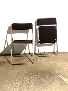 Vintage Italian Folding Chrome Chairs; Set of Two,1970s - Picture 1 of 6