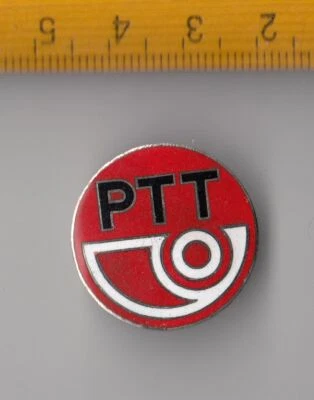 Vintage enamel PTT POST Netherlands Mailman Postman emblem badge shield (no pin) - Image 1 of 2