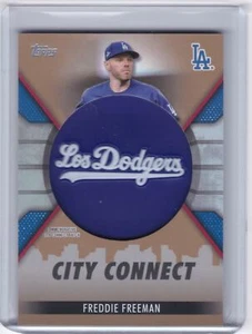 2023 Topps Series 1 City Connect Relic Gold Freddie Freeman Dodgers 30/75 - Picture 1 of 2