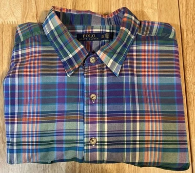 🔥 Camisa de vestir Polo Ralph Lauren calce clásico a cuadros abotonados para hombre 3XLT 3XL ALTO Foto 1 de 4
