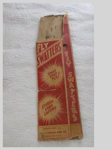 vintage fly swatter box only Laidlaw Wire Peoria IL torn - Picture 1 of 2