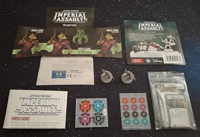 Star Wars Imperial Assault Board Game HIRED GUNS Villain Pack, Complete VG - Image 1 of 4