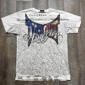 Vintage Y2K Grunge MMA UFC Tapout America Dichiarazione di Indipendenza Taglia Med - Foto 1 di 6
