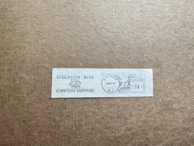 US 1967 Church Thematic Meter Label(67) +Education With Christian Emphasis Ad - Image 1 of 2
