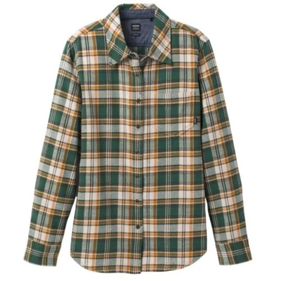Chaqueta Camisa PrAna Shacket Mujer L Golden Canyon Franela Verde Algodón Orgánico Foto 1 de 4