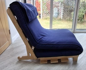 Ikea single blue futon rarely used in great condition - Picture 1 of 5