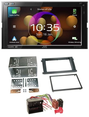 JVC DAB MP3 2DIN Bluetooth USB Autoradio für Porsche Cayenne 2007-2010 - Bild 1 von 4