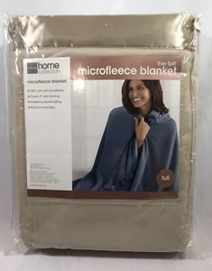 JC PENNEY Home Collection Ever Soft Microfleece Blanket FULL Flax Tan NEW - Picture 1 of 3