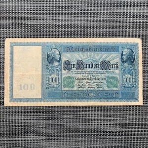 Grean Seal 1910 Large German 100 Mark Banknote. Currency Germany Paper Money WW1 - Picture 1 of 4
