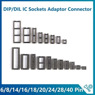 Adaptador de enchufes DIL IC enchufe de circuito integrado soporte DIP 6 pines - 40 pines Foto 1 de 4