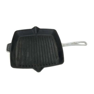Padella griglia in ghisa smaltata dust quadrata 12" beccucci versare - Foto 1 di 7