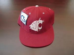 WASHINGTON STATE COUGARS WAZZU CLASSIC TAILLIERT GR. 7 1/4 MÜTZE CAP VINTAGE 1990er - Bild 1 von 2
