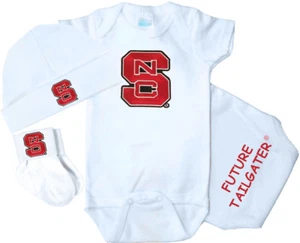 Future Tailgater NC State Wolfpack 3 Piece Baby Gift Set - Picture 1 of 4