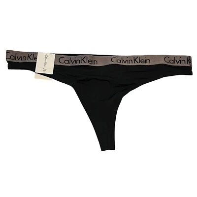 Nuevo con etiquetas Tanga Calvin Klein Talla M-L-XL Negro Taupe Foto 1 de 4