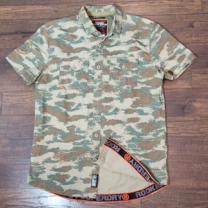 Military Shirt Mens Large Green Camouflage - Picture 1 of 9