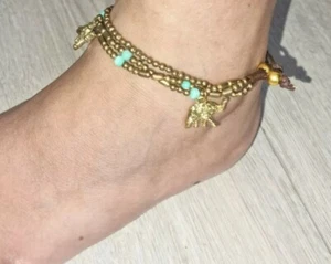 Anklet Elephant Jewellery Boho Beach Ladies Women - Picture 1 of 3