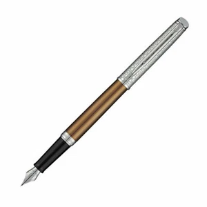 Waterman Hemisphere Lux Bronze Chrome Trim Fountain Pen Medium Nib - Picture 1 of 5
