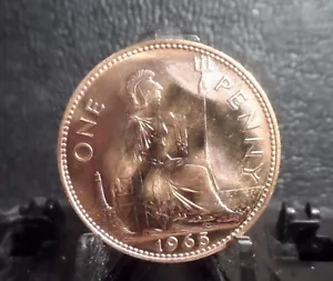 UNZIRKULIERT 1965 ONE LARGE UK PENNY (41119) #10 - Bild 1 von 2