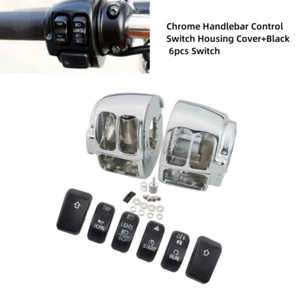 Handlebar Control Switch Housing Cover+6pcs Switch For Harley Touring Sportster - Bild 1 von 10
