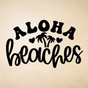 Aloha Beaches Vinyl Decal - Car Window, Laptop, Water Bottle, Tumblers, Notebook - Picture 1 of 25