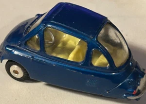 Vintage Corgi 233 Heinkel "Bubble Car" blu scarso, interni gialli, senza prezzo di riserva/come nuovo - Foto 1 di 5
