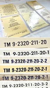 LOT #25~ M39 TRUCK 6 manuals TM 9-2320-211-20, TM 9-2320-211-20-1, etc - Picture 1 of 23
