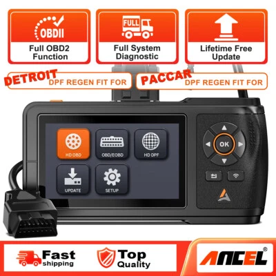 ANCEL HD431 Heavy Duty Truck Scanner Code Reader For Paccar & Ditroit DPF Regen - Bild 1 von 4