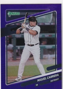 2021 DONRUSS PURPLE MIGUEL CABRERA DETROIT TIGERS PARALLELS (AG)2624 - Picture 1 of 1
