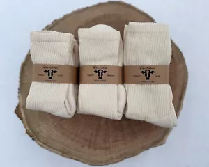 Organic Cotton Crew Socks - 3 Pack - Picture 1 of 3