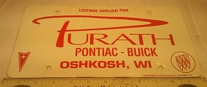 Pubblicità Concessionaria Cartone Targa Auto Pontiac Buick Oshkosh WI Wis - Foto 1 di 1