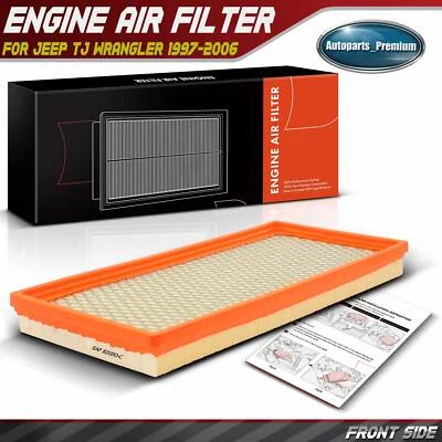 Filtro de aire del motor para Jeep TJ Wrangler 1997-2006 2,4 L 2,5 L 4,0 L panel flexible Foto 1 de 4