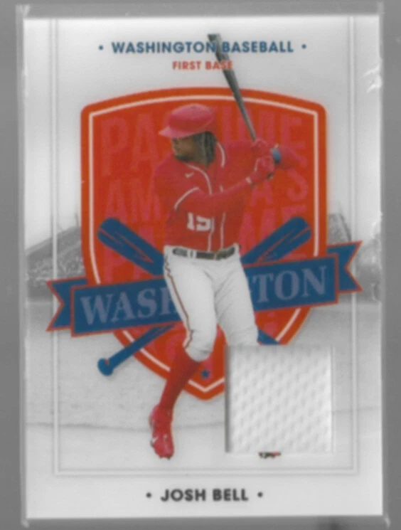 JOSH BELL 2021 Panini Chronicles Player Worn Material Insert #75.  NATIONALS - Image 1 of 1