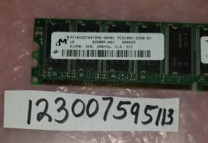 512MB DDR DDR1 PC 2100 PC2100E DDR1-266 266 PC2100E  184PIN ECC UNBUFFERED 32X8  - Picture 1 of 1