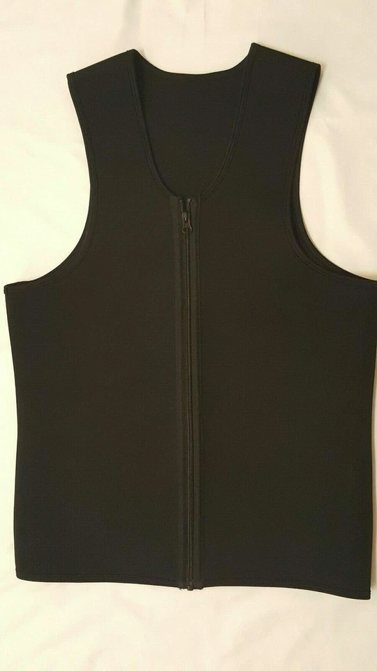Men Waist Trainer Vest Hot Neoprene Sauna Suit Corset Body Shaper Zipper Tank - Image 1 of 1